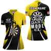 Custom Personalized Yellow Dart Mode On Women Darts Polo & Quarter-Zip Shirt Custom Darts Jersey Team Shirts TDM1654