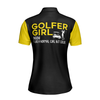 Definition Of Golf Girl Golf Short Sleeve Women Polo Shirt, Black And Yellow Golf Shirt For Ladies, Polo Shirt Gift For Women, Gift For Women Golfers