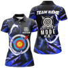 Custom Personalized Blue Thunder Archery Mode On Women Polo Shirts, Custom Archery Jerseys Team Shirts TDM1135
