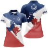 Custom Texas Flag All Over Print Polo Golf Shirts For Women, Texas Map And Flag Polo Shirt, Patriotic Shirts LDT0067