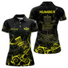 Custom Yellow Camo Black Womens Disc Golf Polo Shirt Custom Disc Golf Basket Tree Personalized Golf Gift TY2