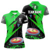 Custom Personalized Archery Arrows 3d Polo Shirts For Women Custom Hunting Bow Archery Jerseys Shirts |Green TDM1237