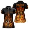 Custom Fire Flame Dartboard Womens Darts Polo Shirt Custom Dart Shirts For Women Dart Jersey LDT1006