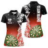Custom Personalized 3D Dart Board Red Version Women Polo Shirts Custom Dart League Shirts Dart Jerseys TDM1202