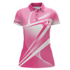 Custom  Pink White Custom Name Womens Golf Polo Shirts Personalized Golf Shirts For Women Golf Gifts LDT1321