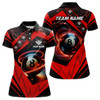 Custom Red 8 Ball Pool Billiard Jerseys For Women Custom Billiard Polo Shirts Team League Billiard Shirts TDM0989