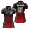 Custom Personalized Camo Red Archery Polo Shirts For Women Custom Archery Jerseys Womens Archery Team Shirts VHM1133