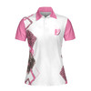 Pink Leopard Argyle Pattern Women Polo Shirt, I'm Not Swearing I'm Using My Golf Words Golf Short Sleeve Women Polo Shirt, Cool Gift For Female Golfers'