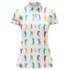 Custom  Colorful Golfers Womens Golf Polo Shirts Custom Name Cool Golf Shirts For Women Golfing Gifts LDT1328