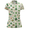 Custom St Patrick Day Seamless Womens Golf Polo Shirts Custom Green Golf Shirts For Women Golf Gifts LDT1313
