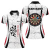 Custom Personalized White Dart Polo Shirts For Women Custom Dart Jerseys Womens Dart Team Shirts VHM1148
