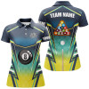 Custom 8 Ball Pool Billiard Jerseys Custom Polo Shirts For Women, 8 Ball Billiards Apparel Clothing TDM0727