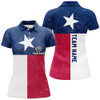 Customized Grunge Texas Archery Polo Shirts For Women, Patriotic Texas Flag Shirts For Archer TDM0681