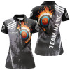 Custom Personalized Fire Target Archery 3D Polo Shirts For Women, Custom Archery Bow And Arrow Team Jerseys VHM0983
