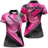 Custom Womens Golf Polo Shirt Custom Pink Camo Black Female Golf Attire For Women, Ladies Golf Tops Nqs7366