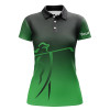 Custom Womens Golf Polos Shirts Custom Name Green Gradient Golf Apparel, Coolest Polo Shirts For Ladies Nqs7952