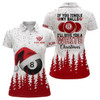 Custom Personalized Christmas Pine Tree Billiard Polo Shirts For Women Custom Funny Christmas Shirts TDM0511