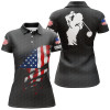 Custom Womens Golf Polo Shirts American Flag Patriotic Golf Shirts Custom Name Golf Polo For Women