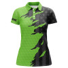 Custom Personalized Womens Golf Polos Shirt Custom Green Golf Shirts Black American Flag Ladies Golf Apparel Nqs7460