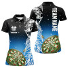 Custom Personalized 3D Dart Board Blue Version Women Polo Shirts Custom Dart League Shirts Dart Jerseys TDM1201