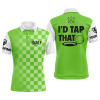 Custom Golf Men Polo Shirt - Custom Name Gingham Pattern Apparel - Personalized Gift For Golf Lover, Team, Husband, Boyfriend, Men - I'd Tap That