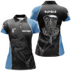 Custom Black Camo Women Disc Golf Polo Shirts Custom Team Disc Golf Basket Jerseys, Unique Golf Gifts | Blue Nqs7408