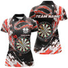Custom Personalized Red Waves 3D Dart Board Polo Shirts Custom Dart Shirts For Women Dart Jerseys TDM1189