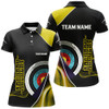 Custom Personalized 3D Targets Archery Polo Shirts For Women, Custom Yellow Black Arrow Archery Team Shirts VHM0800