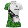 Custom St Patrick Day Green Clover Leaf Golf Polo Shirts Custom Golf Shirts For Women Golfing Gifts LDT1481