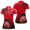 Custom Funny Claw Dartboard Red 3D Printed Women Darts Polo Shirts Customized Team League Darts Shirts TDM1458