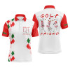 Custom Golf Men Polo Shirt - Funny Christmas Custom Name Flamingo Golf Friend Apparel - Personalized Gift For Golf Lover, Men, Team, Husband, Boyfriend