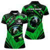 Custom Green 8 Ball Pool Billiard Jersey For Women Custom Billiard Polo Shirts Team League Billiard Shirts TDM1449