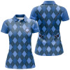 Custom Blue Argyle Golf Clubs Womens Golf Polo Shirts Custom Name Golf Outfit Women, Personalized Golf Gifts Nqs8134