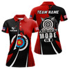 Custom Personalized Red Jerseys Archery Mode On Polo Shirts For Women Custom Archery Jerseys Team Shirts TDM0670