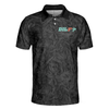 DILF Damn I Love Fishing Polo Shirt, Short Sleeve Black Fishing Shirt For Men, Best Gift For Men, Gift For Fishing Lovers