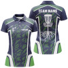 Custom Disc Golf Hole Blue Green Camo Women Polo Shirts Custom Name And Team Name Disc Golf Shirts For Women Nqs4971