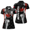 Custom Personalized Smoke Canada Flag Dart Polo Shirts, Custom Patriotic Darts Shirts For Women Dart Jerseys VHM1098