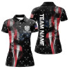 Custom Personalized Smoke US Flag Dart Polo Shirts, Custom Patriotic Darts Shirts For Women Dart Jerseys VHM1096