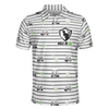 Golf Equipment Stripe Line Men Polo Shirt, Black And White Golfing Polo Shirt, Best Golf Shirt For Men