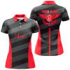 Custom Women bowling polo shirts custom bowling team shirts for bowlers, team bowling jerseys | Red NQS7219