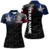 Custom Personalized Vintage Smoke Texas Flag Archery Polo Shirts For Women, Archery Bows Pattern Jerseys VHM0980
