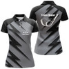 Custom Personalized Women Golf Polo Shirts Black Lightning Custom Name And Team Name Golf Shirt, Golfing Gift Nqs5407