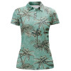Custom Green Tropical Palm Trees Pattern Womens Golf Polo Shirts Custom Team Golf Shirt Womens Nqs5724