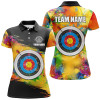 Custom Personalized Colorful 3D Target Archery Women Polo Shirts Custom Archery Jerseys Attire For Archer TDM1238