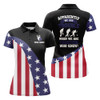 Custom American Flag Bowling Shirt for Women Custom Bowling Jersey Funny Patriot Ladies League Polo Shirt NBP150