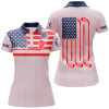 Custom American Flag Patriotic Womens Golf Polo Shirt Custom Name Pink Golf Polo Shirt, Unique Golf Gifts Nqs6478