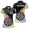 Custom Personalized Darts Board Colorful And Grunge Style Women Dart Polo Shirts Custom Darts Team Jersey TDM1336