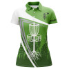 Custom Womens Disc Golf Polo Shirt Custom Name Green Disc Golf Basket, Personalized Disc Golf Shirts Nqs4394