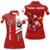 Custom Personalized Red 3D Billiard Balls Women Polo Shirts Custom Name Billiard Team League Jerseys TDM1161
