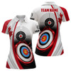 Custom Canadian Flag Archery 3d Target Custom Women Polo Shirts, Patriotic Canada Archery Jerseys For Team TDM0993